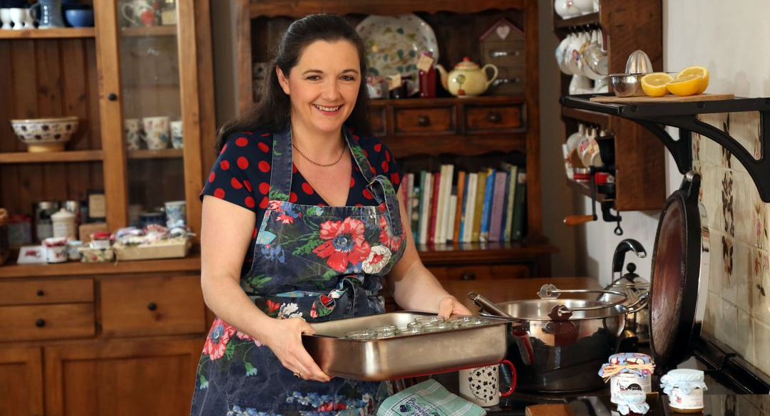 Alice from Brambleberry Jams in her kitchen